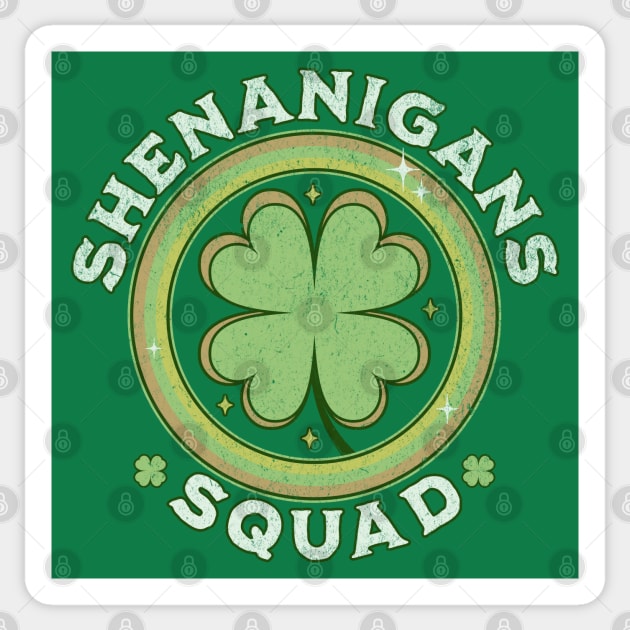 Shenanigans Squad Funny Saint Patricks Day Matching Group Sticker by OrangeMonkeyArt